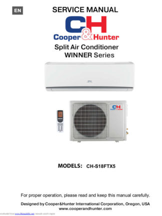 Cooper & Hunter Air Conditioner Service Manual 09