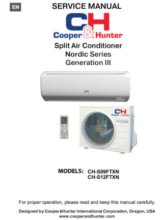 Cooper & Hunter Air Conditioner Service Manual 10