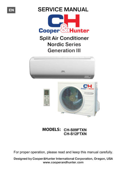 Cooper & Hunter Air Conditioner Service Manual 10