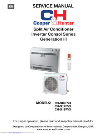 Cooper & Hunter Air Conditioner Service Manual 12