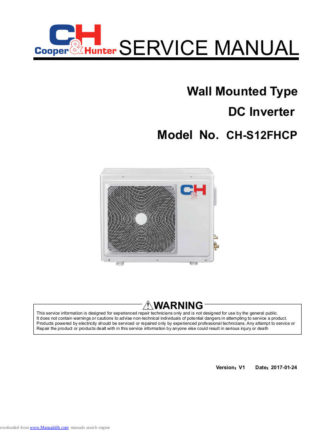 Cooper & Hunter Air Conditioner Service Manual 19