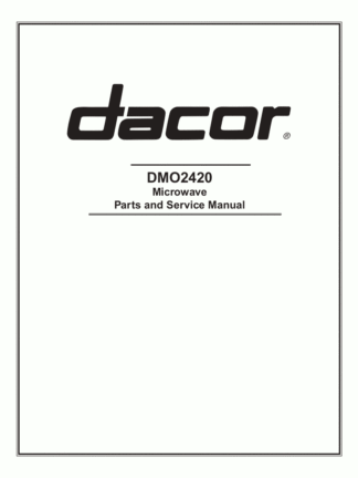 Dacor Microwave Oven Service Manual 02