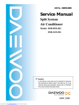 Daewoo Air Conditioner Service Manual 21