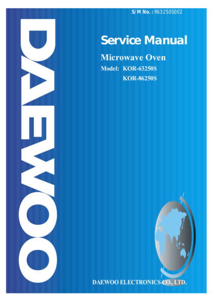 Daewoo Microwave Oven Service Manual 03