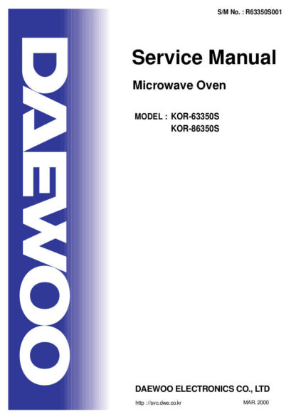 Daewoo Microwave Oven Service Manual 06
