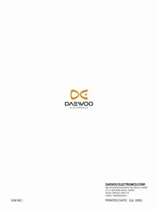 Daewoo Microwave Oven Service Manual 13