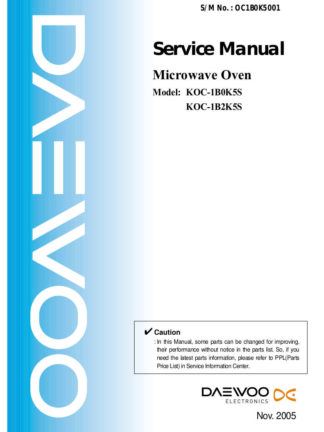 Daewoo Microwave Oven Service Manual 14