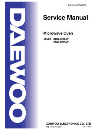 Daewoo Microwave Oven Service Manual 22