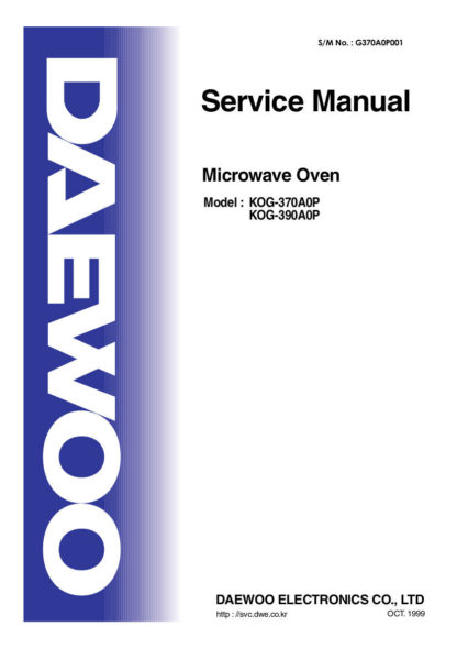 Daewoo Microwave Oven Service Manual 22