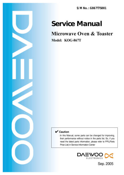 Daewoo Microwave Oven Service Manual 29