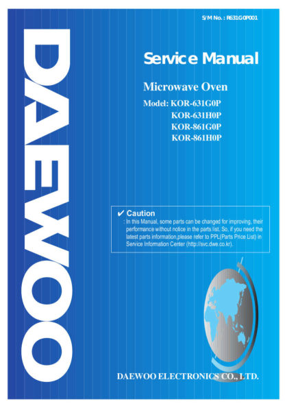 Daewoo Microwave Oven Service Manual 38