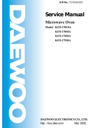 Daewoo Microwave Oven Service Manual 40