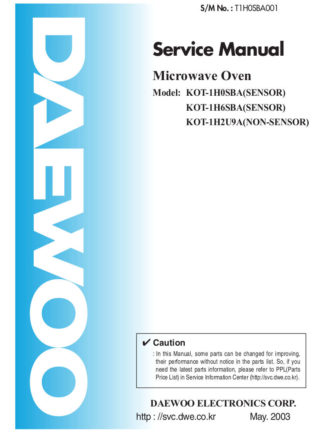 Daewoo Microwave Oven Service Manual 41