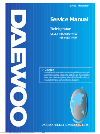 Daewoo Refrigerator Service Manual 34