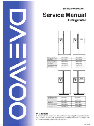 Daewoo Refrigerator Service Manual 36