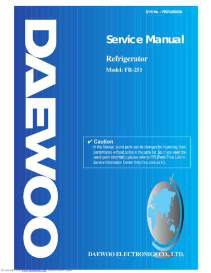 Daewoo Refrigerator Service Manual 40