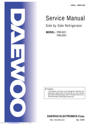 Daewoo Refrigerator Service Manual 41