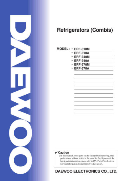 Daewoo Refrigerator Service Manual 42