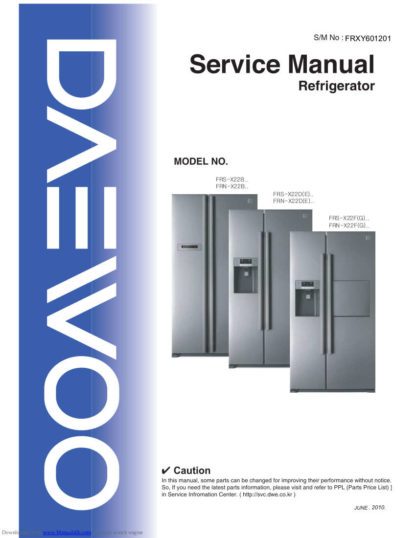 Daewoo Refrigerator Service Manual 60