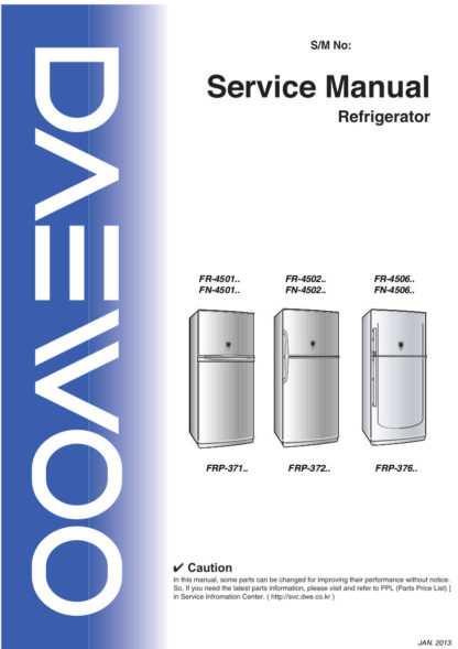 Daewoo Refrigerator Service Manual 62
