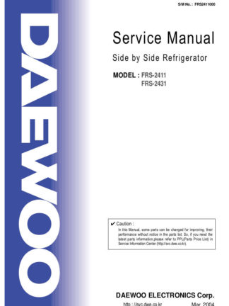 Daewoo Refrigerator Service Manual 65