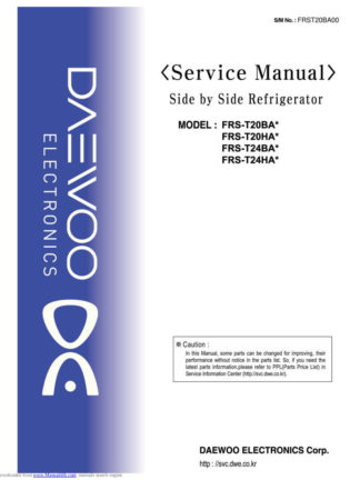 Daewoo Refrigerator Service Manual 66