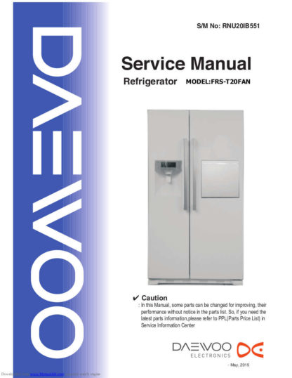 Daewoo Refrigerator Service Manual 67