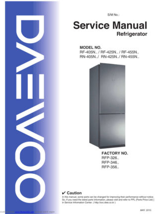Daewoo Refrigerator Service Manual 70