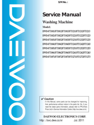 Daewoo Washing Machine Service Manual 15