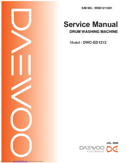 Daewoo Washing Machine Service Manual 18