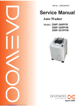 Daewoo Washing Machine Service Manual 20
