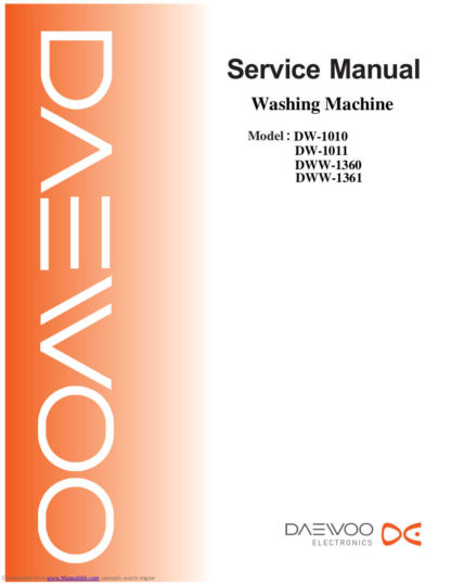 Daewoo Washing Machine Service Manual 22