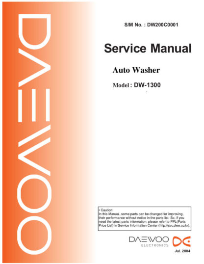 Daewoo Washing Machine Service Manual 23
