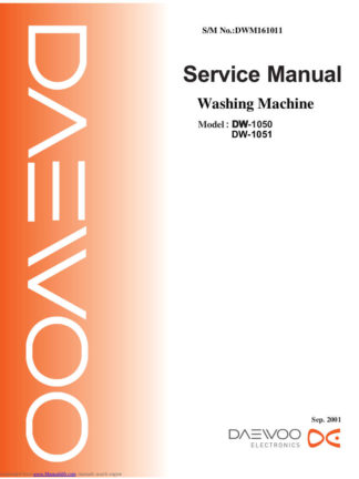 Daewoo Washing Machine Service Manual 25