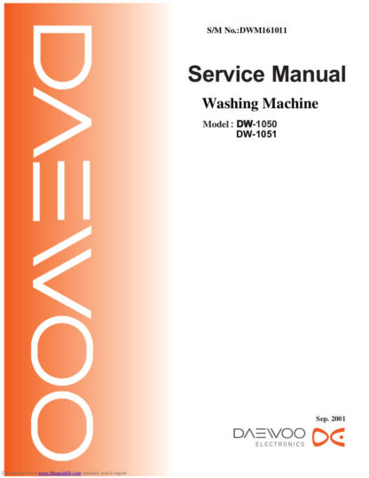 Daewoo Washing Machine Service Manual 25