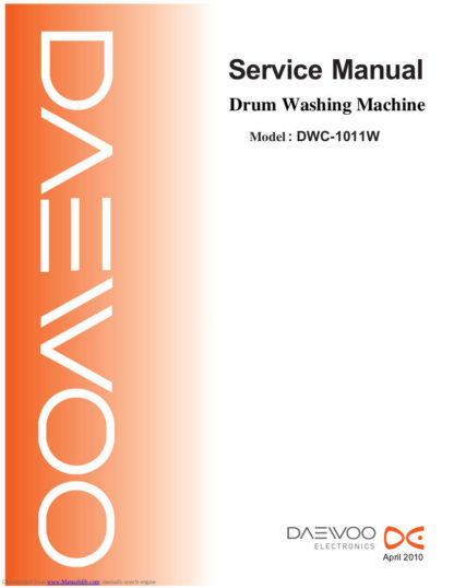Daewoo Washing Machine Service Manual 31