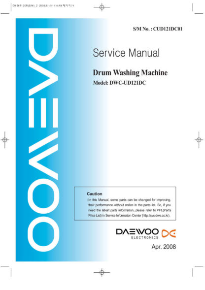 Daewoo Washing Machine Service Manual 33