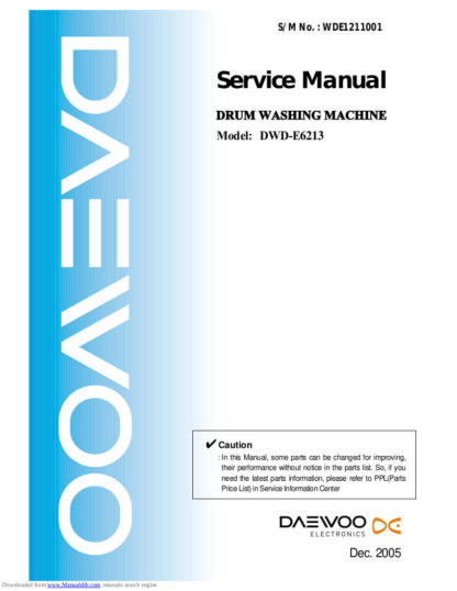 Daewoo Washing Machine Service Manual 37