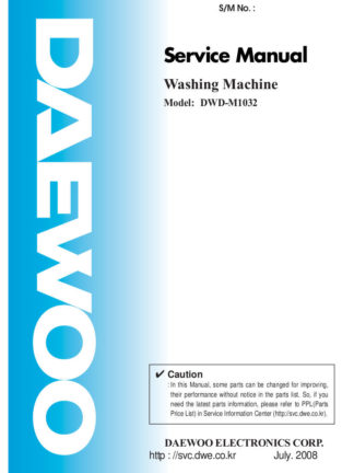 Daewoo Washing Machine Service Manual 45