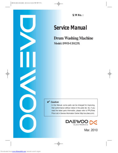Daewoo Washing Machine Service Manual 48