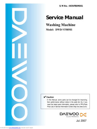 Daewoo Washing Machine Service Manual 50