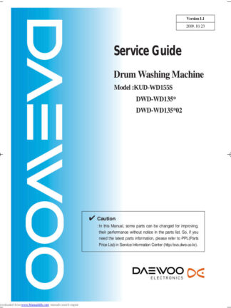 Daewoo Washing Machine Service Manual 51