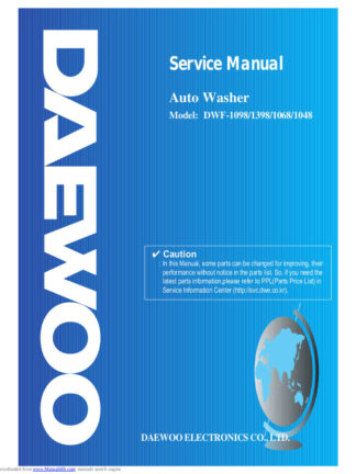 Daewoo Washing Machine Service Manual 52