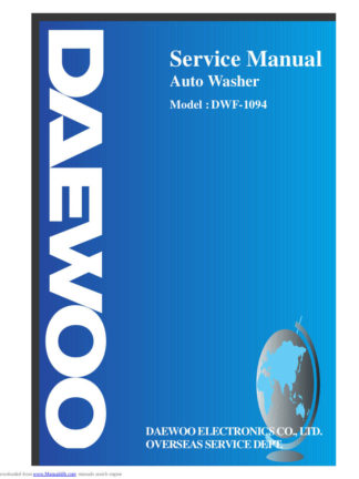 Daewoo Washing Machine Service Manual 54