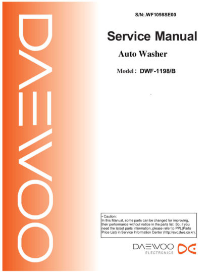 Daewoo Washing Machine Service Manual 55