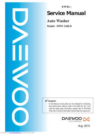 Daewoo Washing Machine Service Manual 56