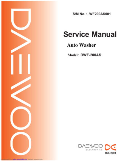 Daewoo Washing Machine Service Manual 58