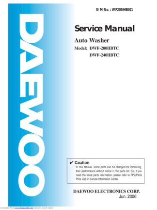 Daewoo Washing Machine Service Manual 59