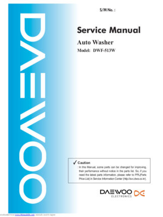 Daewoo Washing Machine Service Manual 66