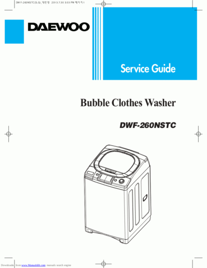 Daewoo Washing Machine Service Manual 70